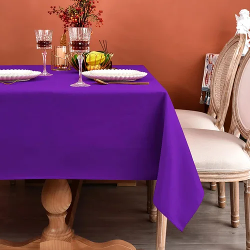 Vista 11 de MEANMOY Mantel cuadrado de poliéster lavable, resistente al agua y a las manchas, de 210 GSM, de 54 x 54 pulgadas, mantel de mesa rectangular sin