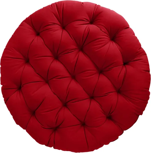 Vista 9 de Sorra Home - Cojín con mechones Papasan - Cojín redondo cómodo para silla Bucket & Moon - Cojín de piso con espuma suave para muebles