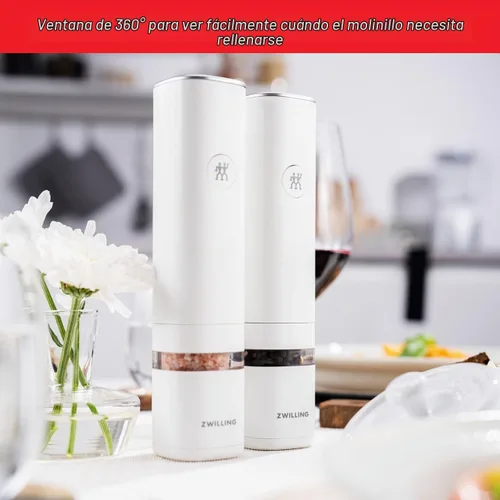 Vista 6 de ZWILLING Enfinigy - Molinillo eléctrico para sal/pimienta, color blanco