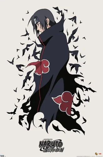 Vista 7 de Trends International Naruto Shippuden - Póster de pared de Itachi, 14.725 x 22.375 pulgadas, versión enmarcada de madera de granero