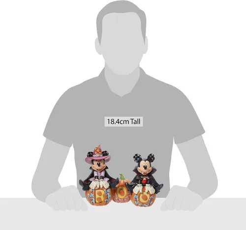Vista 6 de Enesco Disney Traditions by Jim Shore - Figura de Halloween de Mickey y Minnie Mouse, 7.25 pulgadas, multicolor