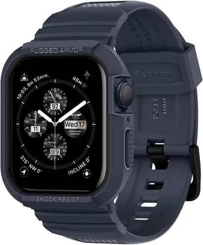 Vista 11 de Spigen for Apple Watch 45/44mm 41/40mm Band Case Negro