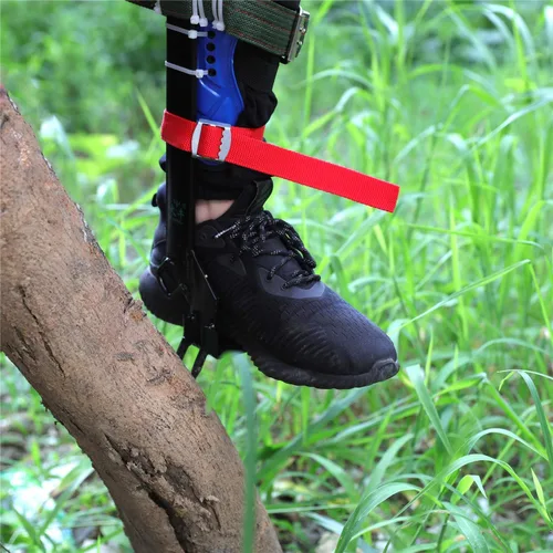 Vista 6 de Juego de pinchos para escalada de árboles/postes, cinturón de seguridad, correa, cuerda ajustable de acero inoxidable