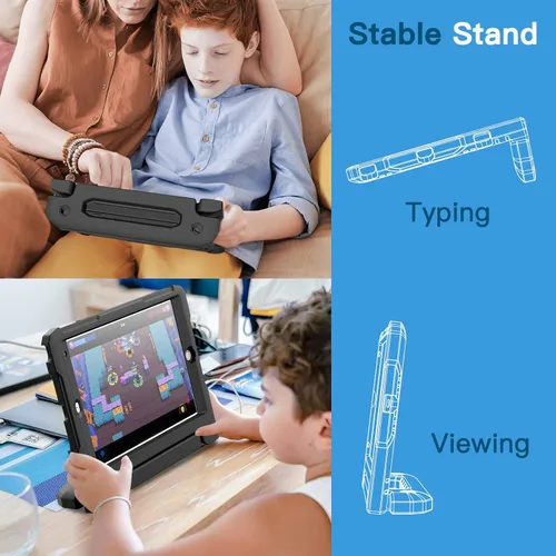 Vista 8 de JETech Funda para iPad de 10.2 pulgadas (9ª/8ª/7ª generación, 2021/2020/2019) con protector de pantalla integrado, a prueba de golpes, funda Negro