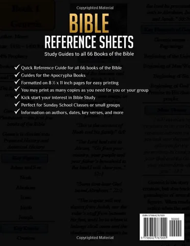Vista 2 de Bible Reference Sheets (Bible Study Basics)
