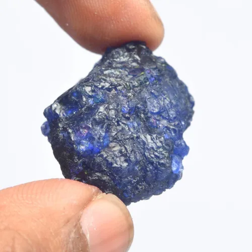 Vista 2 de Zafiro azul crudo raro de 4600 quilates sin cortar zafiro crudo natural cristal curativo gema suelta Piedra preciosa azul