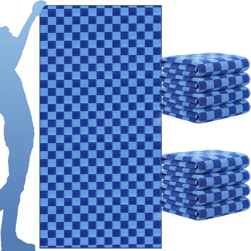 Vista 15 de EBOOT Paquete de 10 toallas de playa de gran tamaño, toallas de piscina, toallas de microfibra de secado rápido para adultos, mujeres, hombres, Azul