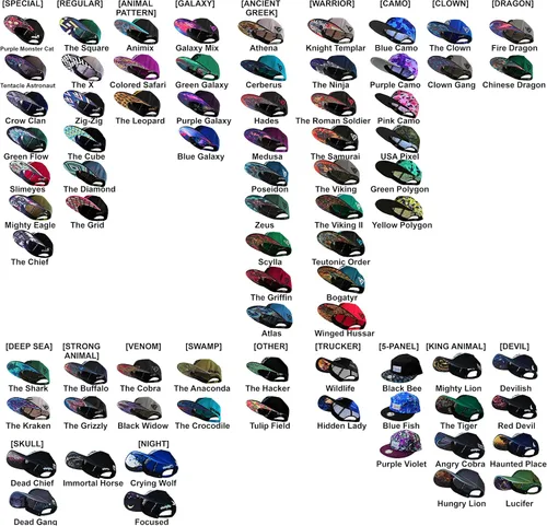 Vista 19 de Capiche - Gorra de visera plana de serie especial, talla única, unisex, hombre, más de 99 diseños