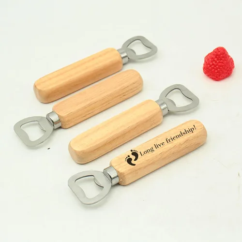 Vista 3 de 10 abrebotellas de madera grabado personalizado, abrebotellas de acero inoxidable de mano de madera personalizado, abridor de madera para boda