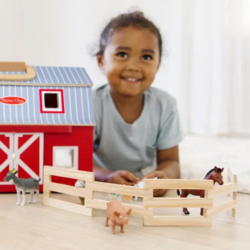 Vista 2 de melissa & doug Fold and Go de madera granero, Versión estándar, Multi