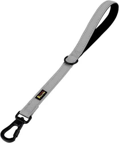 Vista 31 de PLUTUS PET Correa corta para perro, mango acolchado de nailon reflectante, correa de tráfico fuerte con clip de mosquetón, perfecta para perros Beige
