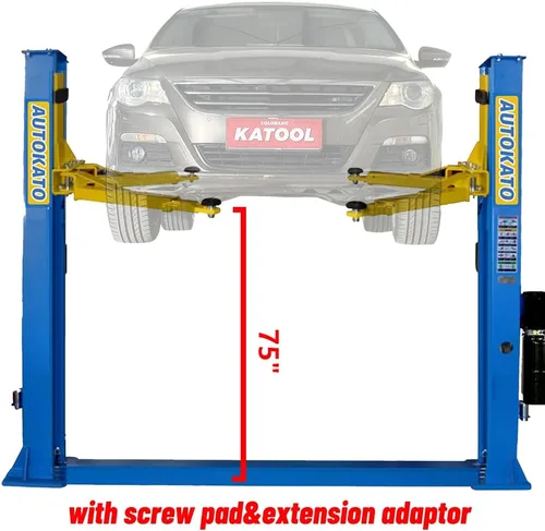 Vista 8 de KATOOL 11000 libras 4.0HP Elevador de dos postes para automóvil para hogar/taller/garaje Elevador de dos postes Elevador de automóvil Elevador