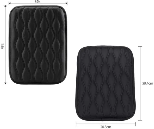 Vista 3 de Funda para Consola Central de Coche, Almohadillas para Reposabrazos de Consola, Cojín de Reposabrazos de Coche de Cuero PU, Protector de Almohadilla