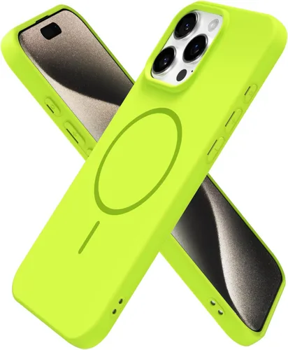 Vista 15 de Oakxco Funda de Silicona Mag Safe para iPhone 12 Pro Max, Funda Magnética Delgada y Fina Compatible con Carga Inalámbrica MagSafe, Bonita Funda