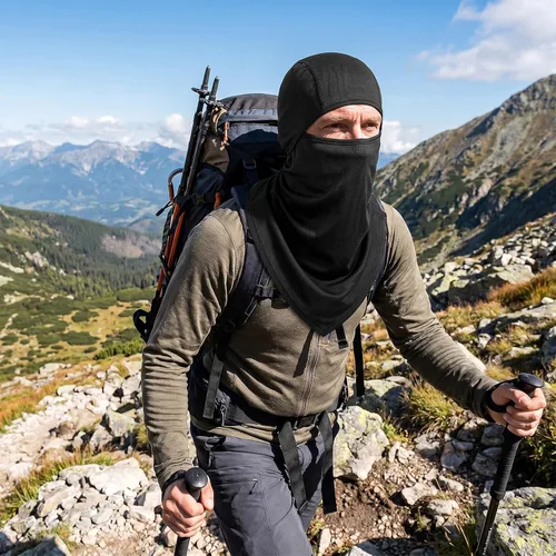 Vista 4 de 6 pasamontañas para máscara de esquí, cubierta de cuello largo, cubierta facial de verano, protector de cuello, protección UV para hombres y mujeres