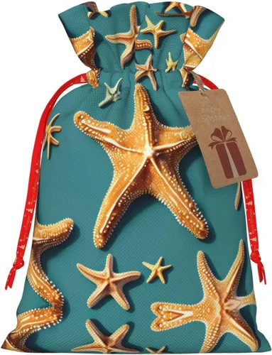 Vista 10 de MDATT Bolsas de regalo con cordón de playa y mar, bolsas de regalo de 5 x 7 pulgadas para bodas, Navidad, cumpleaños, decoración de Halloween