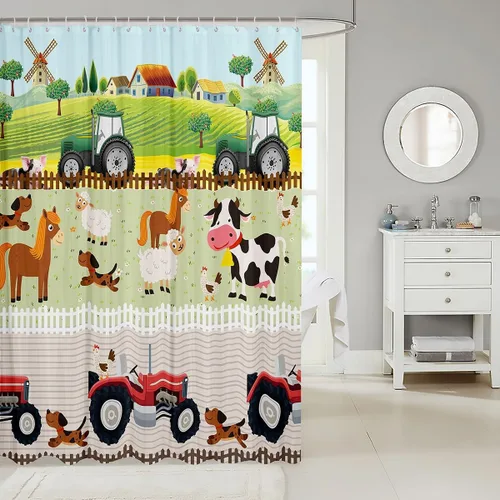 Vista 9 de Feelyou Cortina de ducha con diseño de gato para decoración de baño, bonita cortina de baño para puestos de bañeras, accesorios de baño divertidos