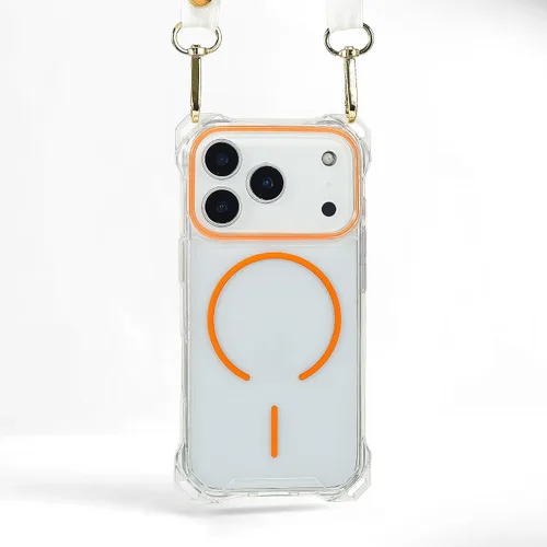 Vista 48 de Funda magnética para iPhone 13 Pro Max, con marco suave magnético transparente, parte trasera de PC, cubierta protectora contra golpes con cordón