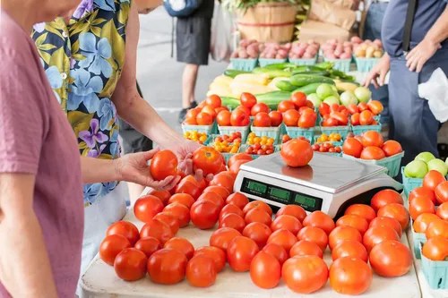 Vista 8 de Báscula de cálculo de precios, báscula digital de 66 libras para alimentos comerciales y productos de carne con retroiluminación verde LCD