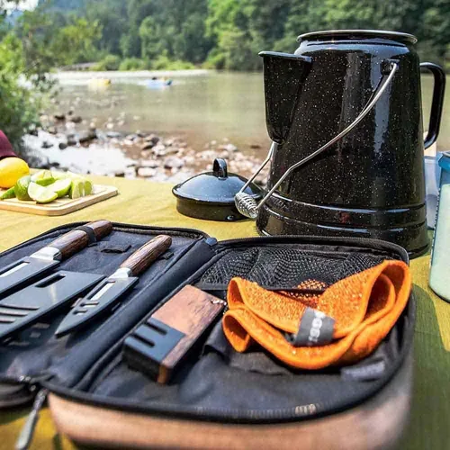 Vista 5 de GSI Outdoors Paño para platos de campamento, grande, reutilizable, de dos caras, color naranja