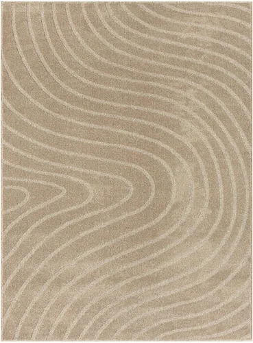 Vista 9 de LUXE WEAVERS Alfombra de Área Moderna Geométrica de Ondas Beige 2x3