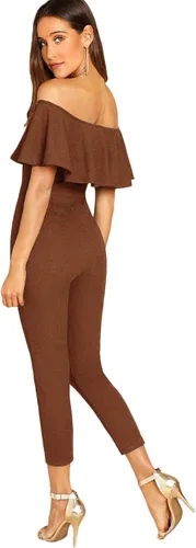 Vista 2 de Verdusa enterizo elegante largo para mujer, con hombros descubiertos y de tiro alto