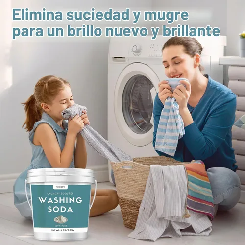 Vista 3 de 6.5 lb Super Wash Soda en polvo a granel para lavandería, carbonato