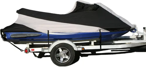 Vista 6 de SavvyCraft Yamaha Jet Ski WaveRunner FX 140 Ajuste Personalizado Funda para Jetski PWC Remolcable 2004 05 Azul/Negro Dos Tonos