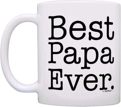 Vista 3 de ThisWear Taza de café de cerámica con asa para el Día del Padre, regalo de cumpleaños, 11 oz