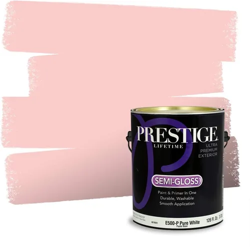 Vista 249 de Prestige Paints Pintura exterior e imprimación en uno, 1 galón, plano, coincidencia comparable de Valspar* Amber Rose*