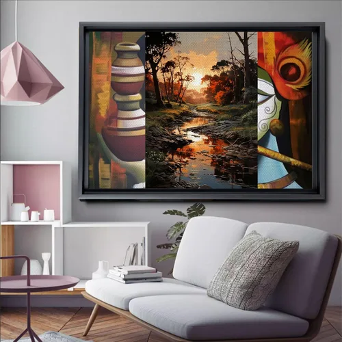 Vista 3 de print print Landscape Wall Art Print, Nature Framed Large Gallery Art, Minimalist Art (with hanging kit)