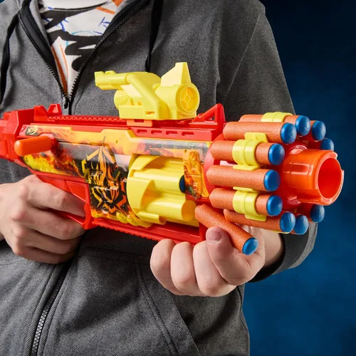 Vista 7 de Nerf Loadout FlareFusion Blaster, 3 accesorios de montaje intercambiables, 18 dardos Nerf N1, juguetes al aire libre para niños, a partir de 8 años