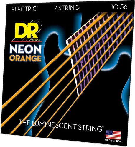 Vista 3 de DR Strings NBE-9 - Cuerdas para guitarra eléctrica de color azul neón de alta definición, cuerda ligera, 9-42