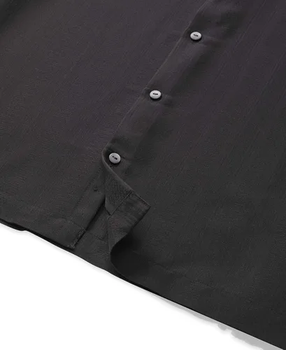 Vista 5 de Van Heusen Camisa de manga corta para hombre, con botones y rayas, de poliéster y rayón