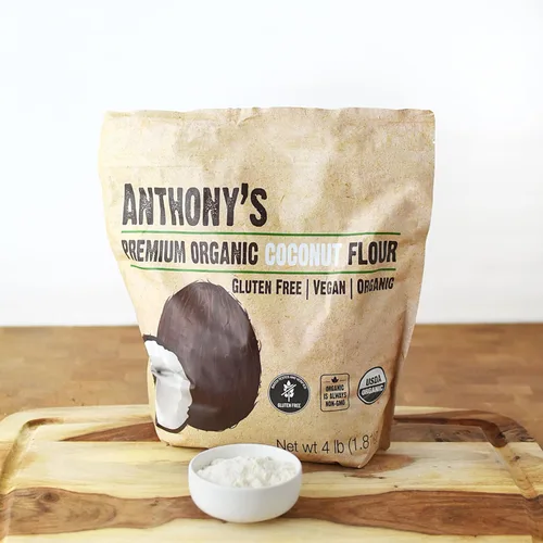 Vista 4 de Harina de Coco Orgánica de Anthony's, 4 lb, Probada por Lotes Sin Gluten, Sin OGM, Vegana, Apta para Keto