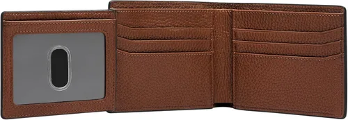 Vista 40 de Fossil Billetera plegable de cuero para hombre con ventana de identificación abatible para hombres