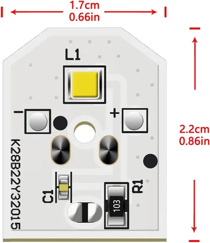 Vista 5 de WR55X11132 WR55X25754 Luz LED compatible para refrigerador GE Reemplazar WR55X30602 WR55X26486 PS4704284 3033142 EAP12172918 AP6261806 Sin cubierta
