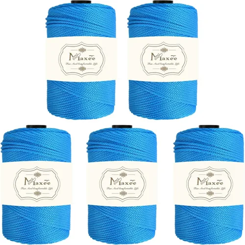 Vista 91 de Cordón de macramé de poliéster de alta calidad de 0.118 in × 218 yardas, 0.118 in, 100% polipropileno, ideal para ganchillo, ganchos de pared