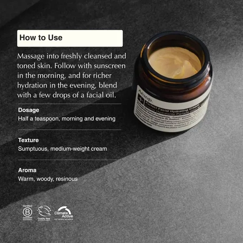 Vista 2 de Aesop Crema hidratante facial perfecta Hidratante facial con vitamina C y E para piel normal a seca Crema facial nutritiva diaria con acabado
