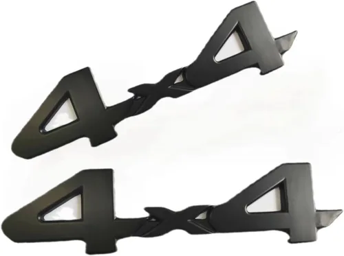 Vista 3 de 2 emblemas de 4 x 4 x 4 para placa de identificación 3D, apto para 1500 2500 3500 (negro)