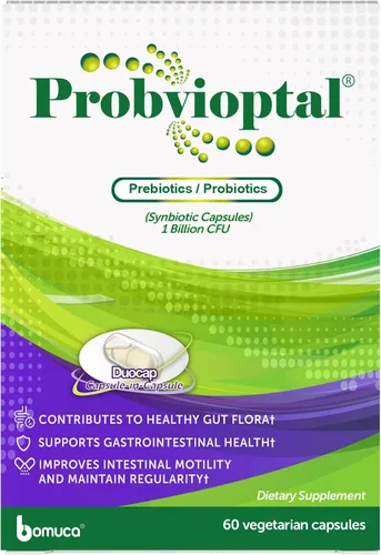Vista 2 de Vivioptal Vitamins Probvioptal, 60 cápsulas, probióticos y prebióticos, Duocap, 1 mil millones de UFC, sin gluten