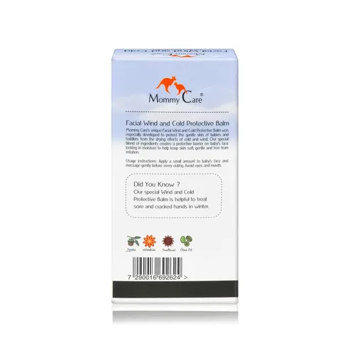 Vista 7 de Mommy Care Bálsamo protector facial contra el viento y el frío – Fórmula sin aceite mineral con caléndula, aceite de oliva y jojoba, calma e hidrata