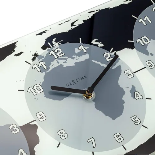 Vista 10 de NEXTIME Reloj de pared Mondial, transparente, (NT8108)