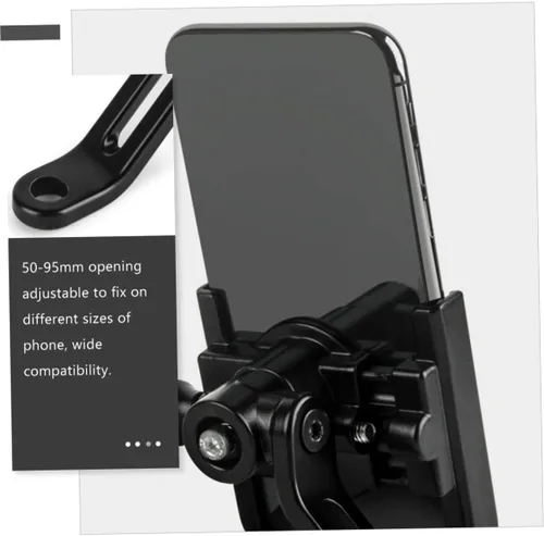 Vista 6 de Soporte de teléfono móvil ajustable para bicicleta para manubrio, soporte giratorio de navegación, fácil instalación, diseño resistente