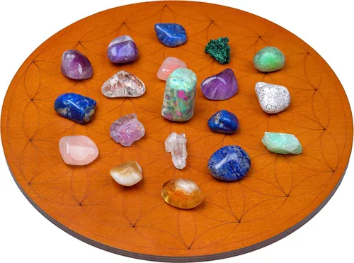 Vista 9 de Tablero de rejilla de cristal para piedras, cubo de Metatrón de 10 pulgadas de diámetro, tablero de geometría sagrada, amplifica el poder de tus