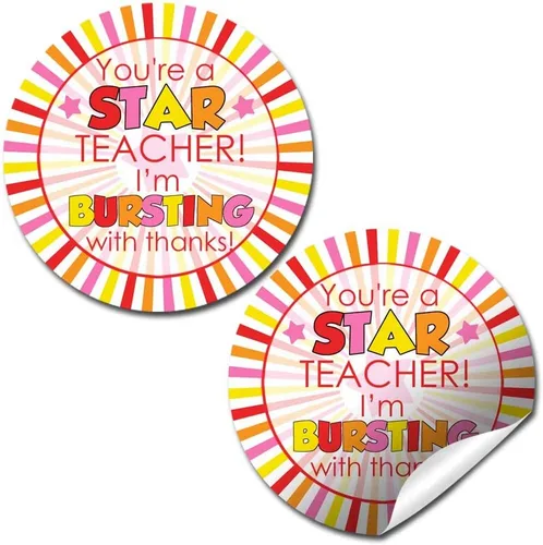 Vista 12 de S'More Teachers Like You Teacher Appreciation Thank You, 40 calcomanías circulares de fiesta de 2 pulgadas por AmandaCreation, ideales para sellos