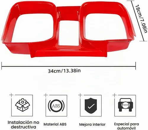 Vista 2 de CheroCar Para Chevrolet Camaro Dashboard Cover Panel Trim Decoración Compatible con Chevrolet Camaro 2010-2015 (rojo)