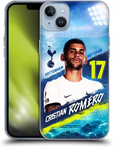 Vista 15 de Head Case Designs Officially Licensed Tottenham Hotspur F.C. Cristian Romero 2023/24 First Team Gel Case [Military Grade] Compatible with Apple
