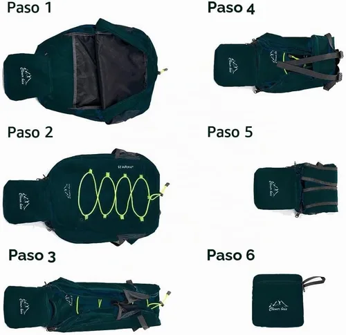 Vista 6 de Mochila de senderismo resistente al agua, para exteriores CLEVER BEES Negro