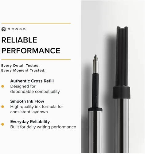 Vista 4 de Cross Selectip - Recambio de bolígrafo de gel, paquete individual, tinta negra Professional-Grade Refill for Effortless Writing and Journaling